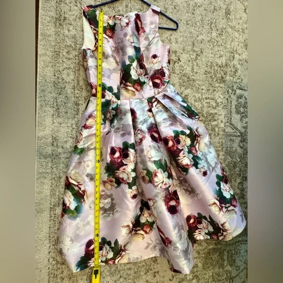 Womens Floral Dress in Pink and Green - Picture 5 of 5